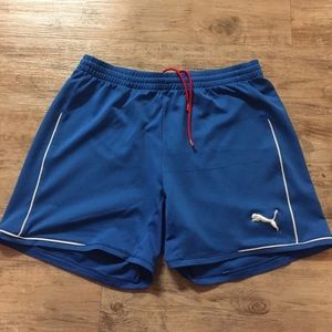 Blue Puma Soccer Shorts